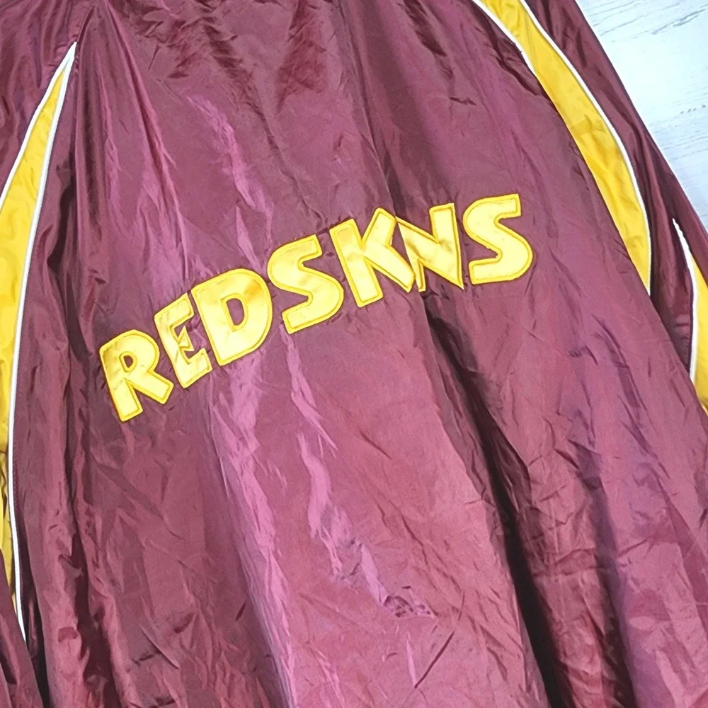 NFL Washington Redskins Windbreaker Jacket Mens 4XL Burgundy Yellow Full Zip
